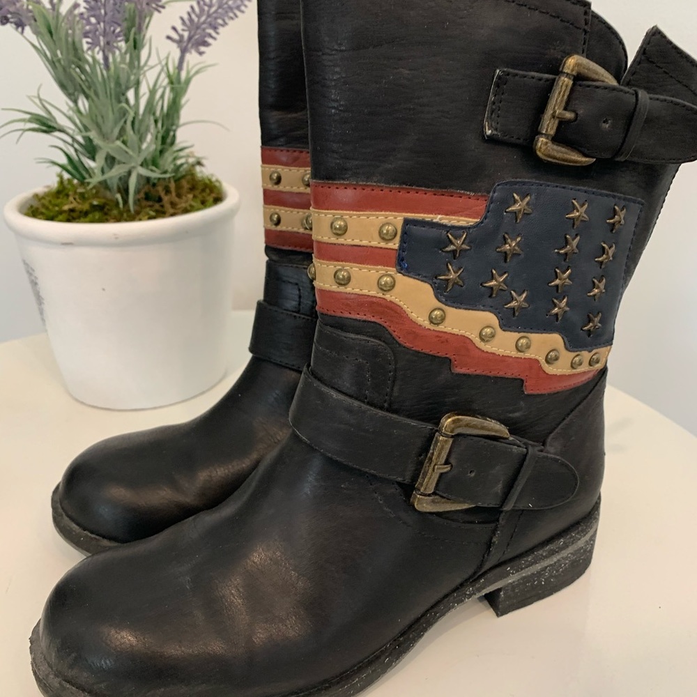 MIA American flag combat boots